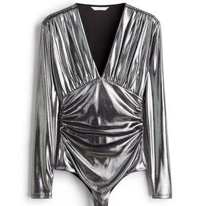 Retro Chic Metallic Bodysuit